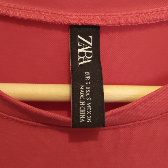 Zara Shift Dress, Size S, Burnt Orange/Red Color, Pullover, Pockets - Picture 3 of 9